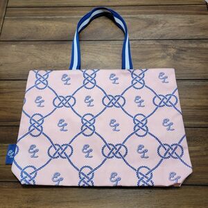 Pink Estee Lauder Tote / Bag EL Logo Nautical w/ Double Handle